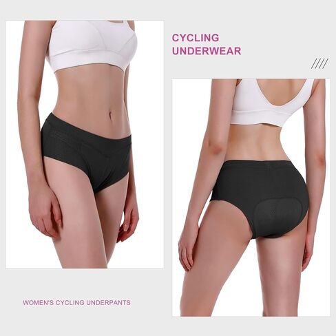 ملابس داخلية نسائية لركوب الدراجات، شورت دراجة 4D مبطن بالجل جيد التهوية لركوب الدراجات in Kuwait