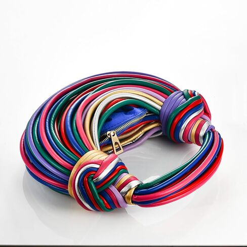 Women Fashion Hand-woven Evening Clutch Bag Creative Noodles Underarm Hobo Top Handle Satchel Handbag For Party Wedding in Saudi Arabia