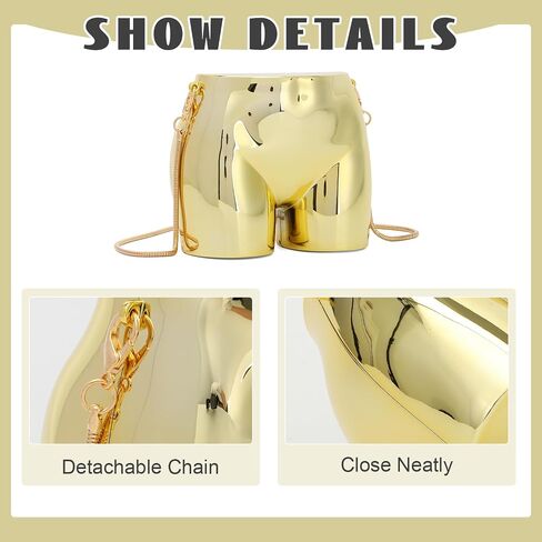 KUANG! Mini Evening Bag for Women Novelty Hip Shaped Handbag Cluth Purse Shoulder Bag Crossbody Purse in Saudi Arabia