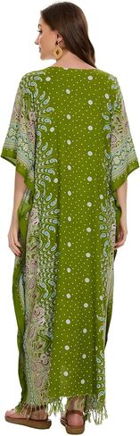 Beautybatik Boho Flora مطبوعة للنساء مقاس كبير قفطان كيمونو ملابس طويلة ماكسي فستان طويل XL إلى 4X in Saudi Arabia