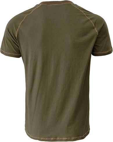 تي شيرت Viwedo رجالي أنيق بأكمام قصيرة من القطن بأزرار من Henley in Kuwait