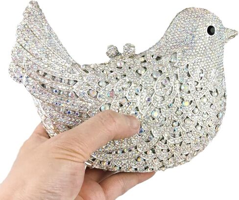 Bird Clutch Bags For Women Crystal Evening Bag Rhinestone Wedding Handbag Party Purse in Saudi Arabia