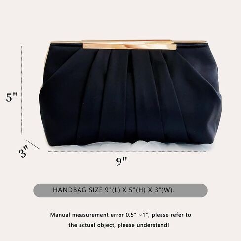 WESNDNE Clutch Purse for Women,Evening Clutches for Wedding, Detachable Chain Strap Pleated Crossbody Shoulder Handbag in Kuwait