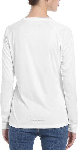 Women's UPF 50+ Sun Protection UV Shirts - Long Sleeve Outdoor Hiking Fishing Swim SPF Rash Guard T-Shirt with Thumbhole in Saudi Arabia