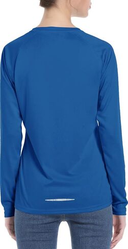 Women's UPF 50+ Sun Protection UV Shirts - Long Sleeve Outdoor Hiking Fishing Swim SPF Rash Guard T-Shirt with Thumbhole in Saudi Arabia