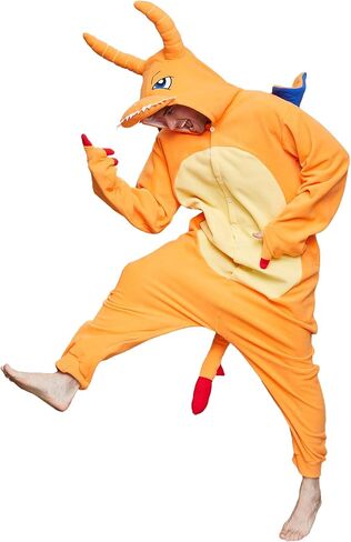 بدلة تنين Dodheah Dragon Onesie للبالغين على شكل حيوانات زي الرسوم المتحركة الرسوم المتحركة لعيد الميلاد والهالوين للرجال والنساء والمراهقين in Saudi Arabia