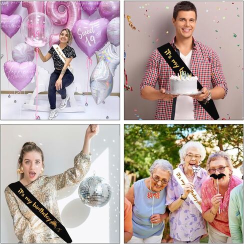 Birthday Sash for Women, Pink Birthday Decorations for Her, Birthday Girl Sash, Birthday Sash for Girls, its my birthday Sash, Birthday Party Suppliers (Pink) in Saudi Arabia