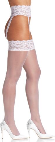 Berkshire Women's Sexyhose Lace Garter with Stocking - Sandalfoot 4909 in Saudi Arabia
