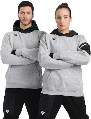 ARENA Unisex Adults Hooded Tech Warm Up Sweatshirt Active Men’s Women’s Long Sleeve Regular Fit Soft Fleece Pullover Hoodie in Saudi Arabia