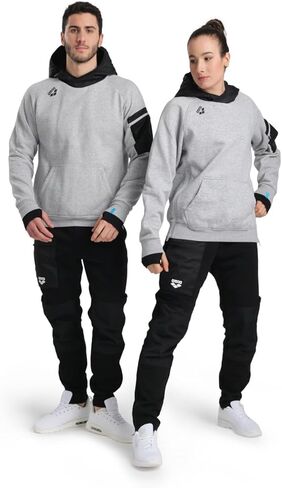 ARENA Unisex Adults Hooded Tech Warm Up Sweatshirt Active Men’s Women’s Long Sleeve Regular Fit Soft Fleece Pullover Hoodie in Saudi Arabia