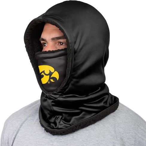FOCO Iowa Hawkeyes NCAA Black Hooded Gaiter, adult, SVNCGRHDSN in Saudi Arabia