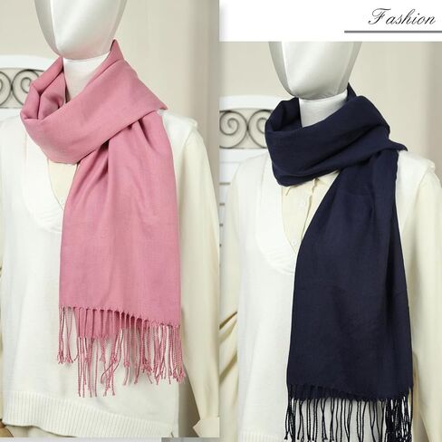 Scarf for Women Fall Winter Lightweight Big Shawl Wraps Long Women Scarves Warm Cashmere Feel Classic Soft 2 Pack in Saudi Arabia