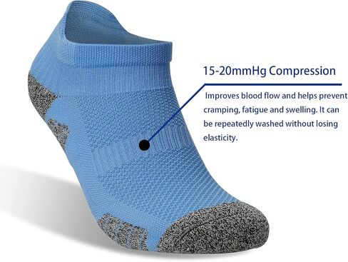 ASGJKAM Low Cut Running Athletic Sock,Compression No Show Socks,Cushioned Breathable Sock's 4 Pair in Saudi Arabia