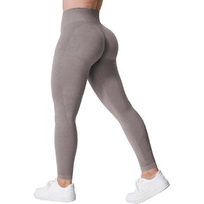 QOQ Seamless Workout Leggings for Women Tummy Control Scrunch Butt Lifting Tights High Waisted Gym Yoga Pants