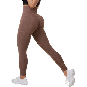 A AGROSTE Scrunch Butt Lifting Workout Leggings for Women Seamless High Waisted Yoga Pants Tummy Control Gym Booty Tight