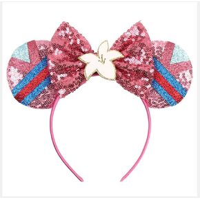 Atvscay ماوس آذان القوس Headbands بريق حفلة الأميرة الترتر آذان عقال زي اكسسوارات الديكور للفتيات والنساء