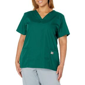 Landau Scrub Zone Relaxed Fit 2-Pocket V-Neck Scrub Top for Women 70221