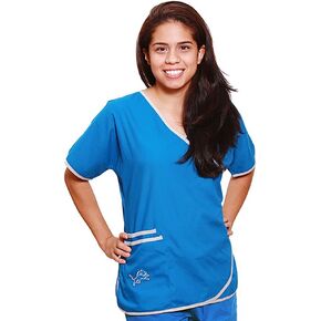 Scrub Dudz Women's NFL Mock Wrap Scrub Top in Saudi Arabia