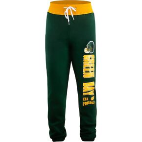 Geneisteck Womens Football Fans رياضي عالي الخصر Sweatpants صالة رياضية Tousers Jogger Pants - أخضر وأصفر in Kuwait
