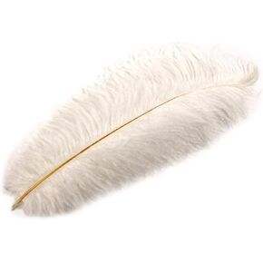 TG,LLC Treasure Gurus White Ostrich Plume Feather Pirate Steampunk Fancy Victorian Hat Feathers Plumes in Kuwait