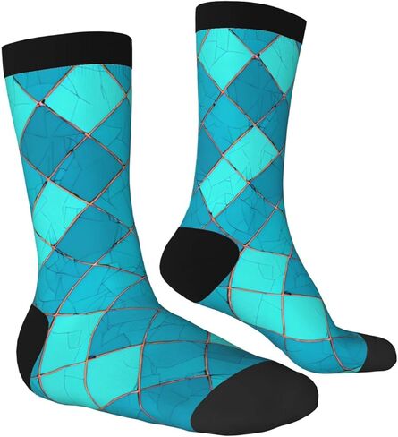 SHIRMDIY Shark Jumping Women Men Crew Socks, Casual Mid-Calf Funny Socks for Sport Gift in Saudi Arabia