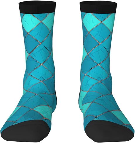 SHIRMDIY Shark Jumping Women Men Crew Socks, Casual Mid-Calf Funny Socks for Sport Gift in Saudi Arabia