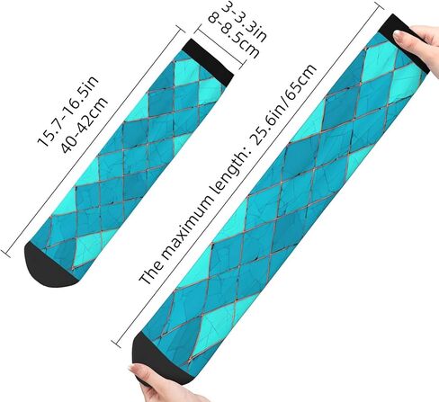 SHIRMDIY Shark Jumping Women Men Crew Socks, Casual Mid-Calf Funny Socks for Sport Gift in Saudi Arabia
