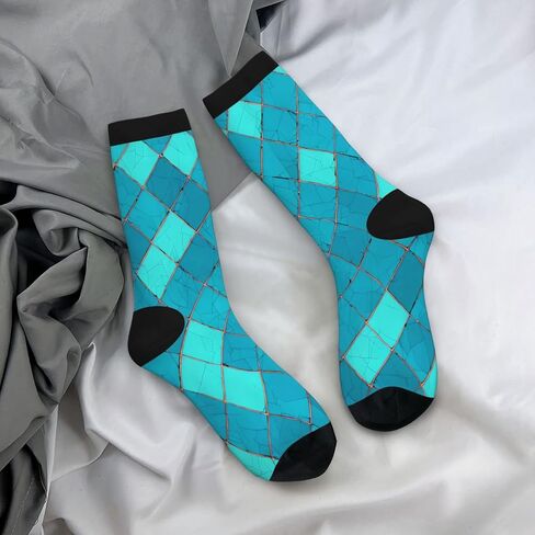 SHIRMDIY Shark Jumping Women Men Crew Socks, Casual Mid-Calf Funny Socks for Sport Gift in Saudi Arabia