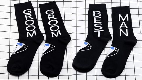 MBMSO العريس الجوارب أفضل رجل الجوارب رفقاء العريس الجوارب الرجال يوم الزفاف الجوارب رفقاء اقتراح الهدايا هدايا حفلة البكالوريوس in Kuwait