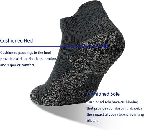 ASGJKAM Low Cut Running Athletic Sock,Compression No Show Socks,Cushioned Breathable Sock's 4 Pair in Saudi Arabia