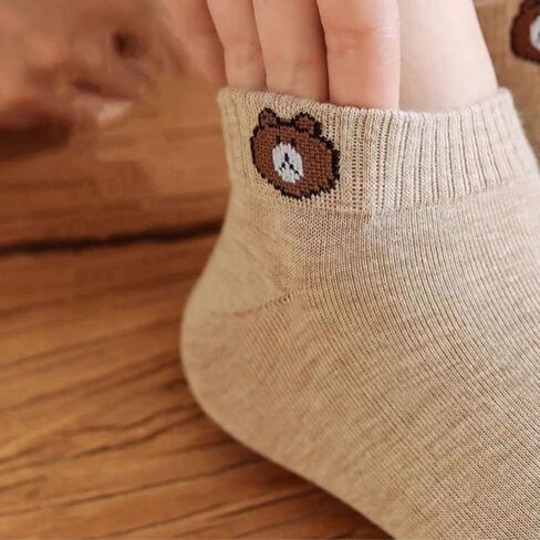 10 pairs of cotton socks for women in a gift bag Fashion Funny Cartoon Cotton Socks, Womens ankle socks, Cute socks,Funny socks for women and girls, size 9-11 and colorful socks,, Multi-colored in Kuwait