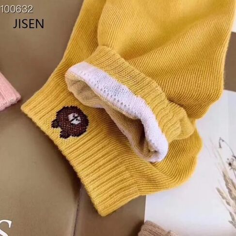 10 pairs of cotton socks for women in a gift bag Fashion Funny Cartoon Cotton Socks, Womens ankle socks, Cute socks,Funny socks for women and girls, size 9-11 and colorful socks,, Multi-colored in Kuwait