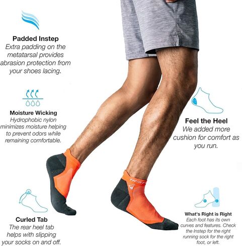 Thirty48 Ultralight Athletic Running Socks for Men and Women with Seamless Toe, Moisture Wicking, Cushion Padding in Saudi Arabia