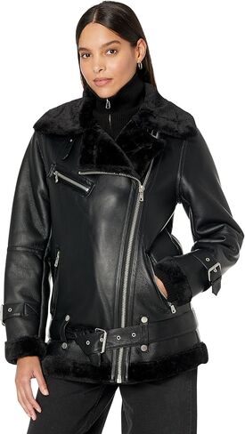 سترة Avec Les filles كبيرة الحجم لراكبي الدراجات النارية من الشيرلينغ الصناعي in Kuwait