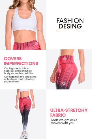 A4U Workout Leggings for Women Activewear Pants Printed Compression Pants in Kuwait