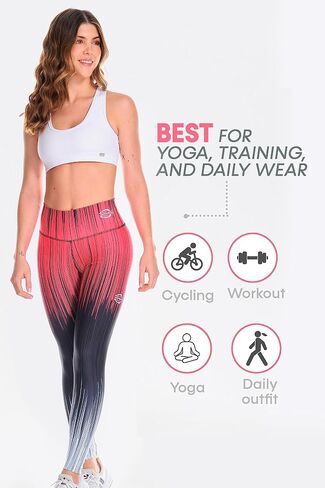 A4U Workout Leggings for Women Activewear Pants Printed Compression Pants in Kuwait
