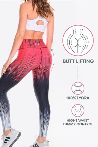 A4U Workout Leggings for Women Activewear Pants Printed Compression Pants in Kuwait