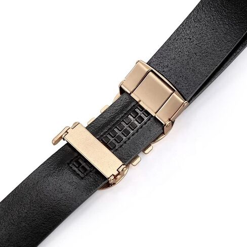 MNA Styles Men's Premium Ratchet Dress Belt - Genuine Leather, Adjustable & Stylish, Automatic Slide Buckle 2 Packs in Saudi Arabia