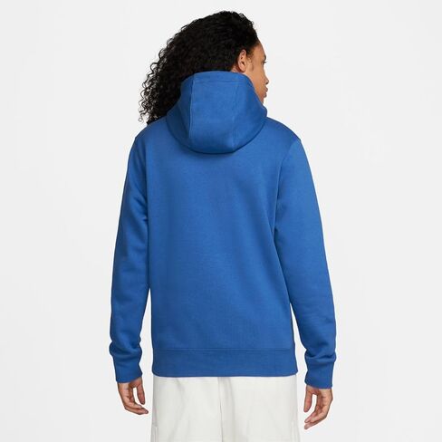NIKE Mens CLUB HOODIE Pull Over BB Mens BV2654-480 (GAME ROYAL/GAME ROYAL/WH), Size XL in Saudi Arabia