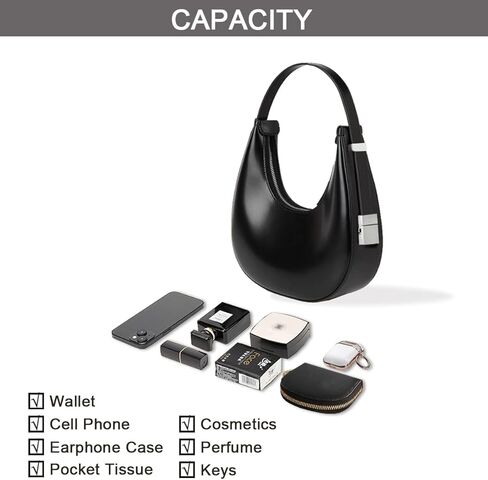 حقيبة كتف صغيرة على شكل هلال من Sunwel Fashion تحت الذراع، محفظة صغيرة بحزام قابل للتعديل للنساء مع شريط in Kuwait