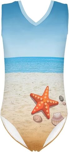 Forchrinse Strawberry Print Girls Gymnastics Leotards Sport Wear One Pieces Swimsuit for Kids,3-14Years in Saudi Arabia