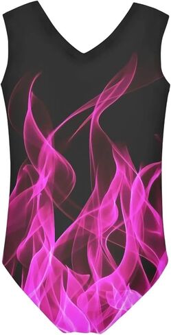 Forchrinse Strawberry Print Girls Gymnastics Leotards Sport Wear One Pieces Swimsuit for Kids,3-14Years in Saudi Arabia