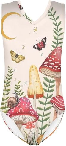 Forchrinse Strawberry Print Girls Gymnastics Leotards Sport Wear One Pieces Swimsuit for Kids,3-14Years in Saudi Arabia