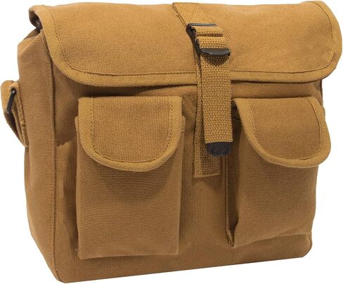 Rothco Canvas Ammo Crossbody Shoulder Bag, Coyote Brown in Kuwait