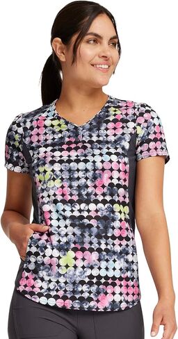 Cherokee iFlex Women Scrubs Top V-Neck Print CK732 in Saudi Arabia