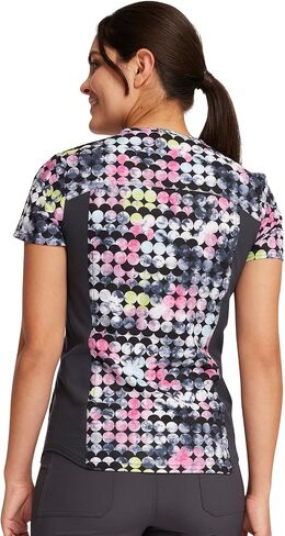 Cherokee iFlex Women Scrubs Top V-Neck Print CK732 in Saudi Arabia