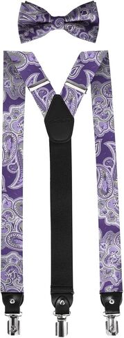 حمالات Epoint رجالي أنيقة بيزلي من الحرير على شكل حرف Y in Kuwait