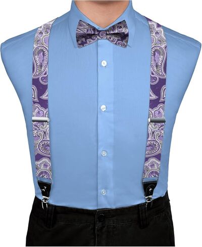 حمالات Epoint رجالي أنيقة بيزلي من الحرير على شكل حرف Y in Kuwait