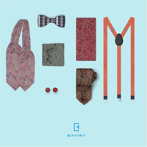 حمالات Epoint رجالي أنيقة بيزلي من الحرير على شكل حرف Y in Kuwait