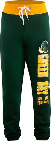 Geneisteck Womens Football Fans رياضي عالي الخصر Sweatpants صالة رياضية Tousers Jogger Pants - أخضر وأصفر in Kuwait